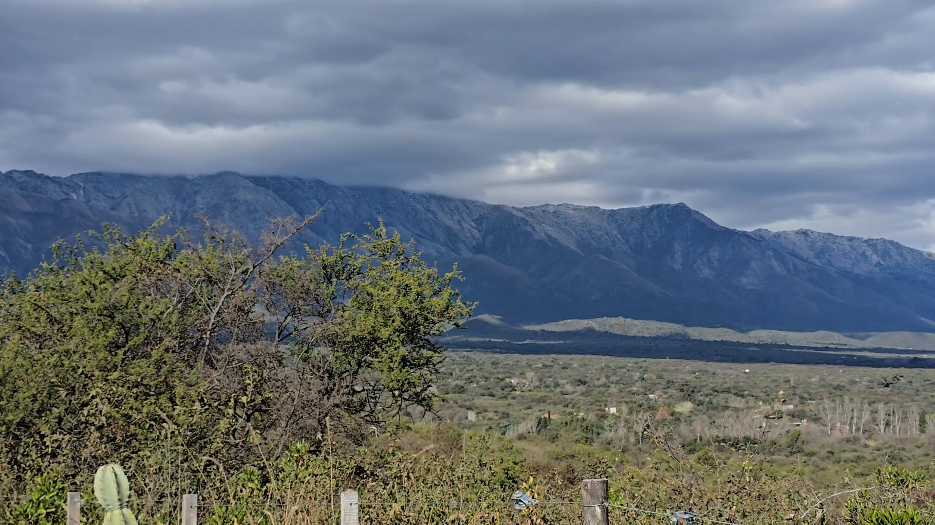 Vista al valle desde el lote